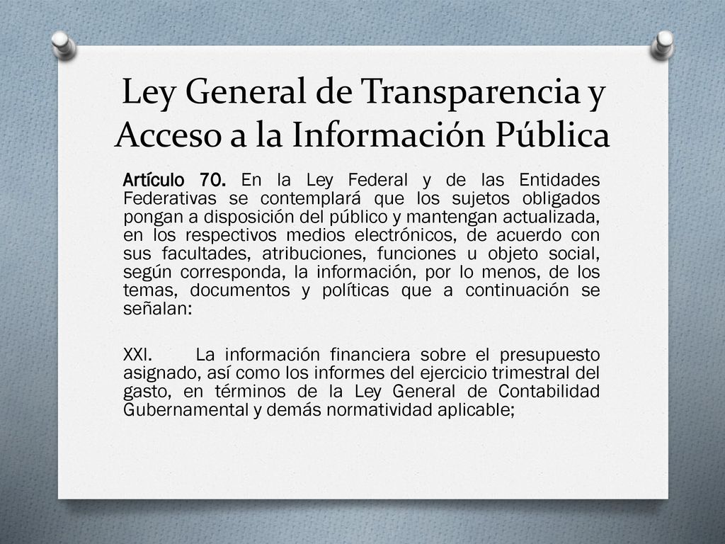 Ley General de Transparencia y Acceso a la Información Pública