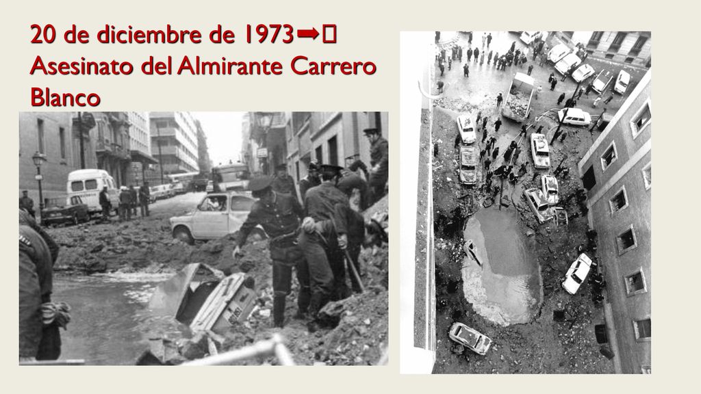 20 de diciembre de 1973➡️ Asesinato del Almirante Carrero Blanco