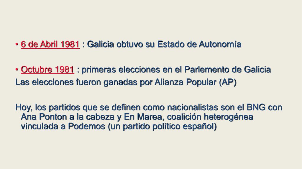 6 de Abril 1981 : Galicia obtuvo su Estado de Autonomía