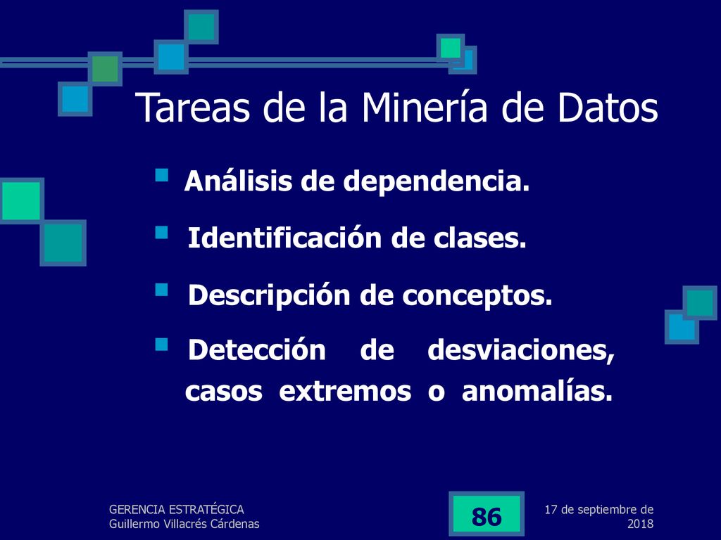 Tareas de la Minería de Datos
