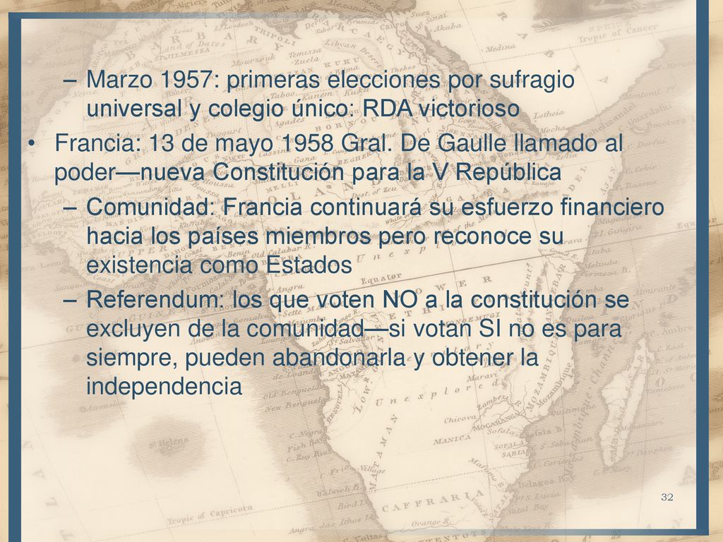 Marzo 1957: primeras elecciones por sufragio universal y colegio único: RDA victorioso