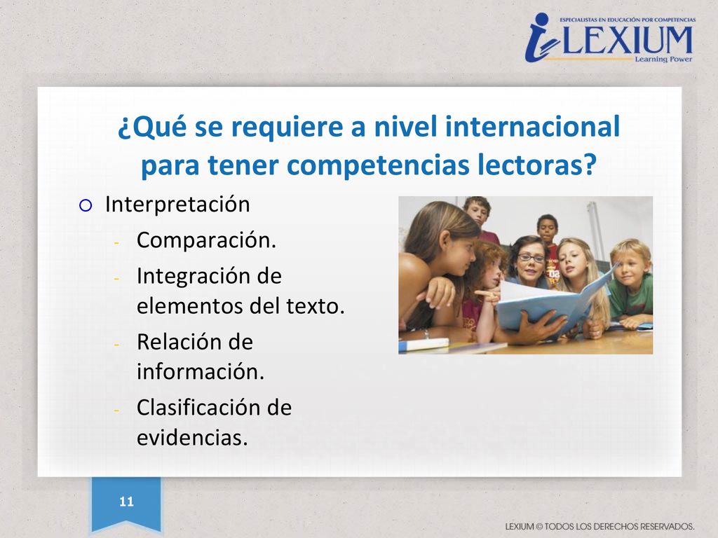 ¿Qué se requiere a nivel internacional para tener competencias lectoras