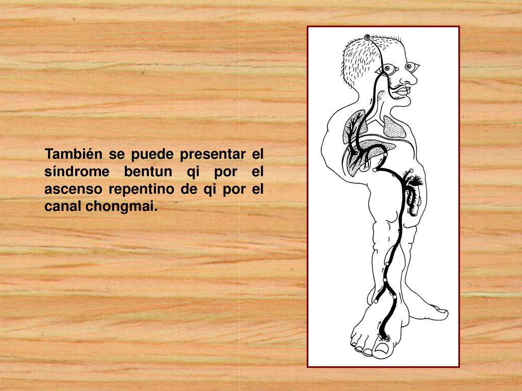También se puede presentar el síndrome bentun qi por el ascenso repentino de qi por el canal chongmai.