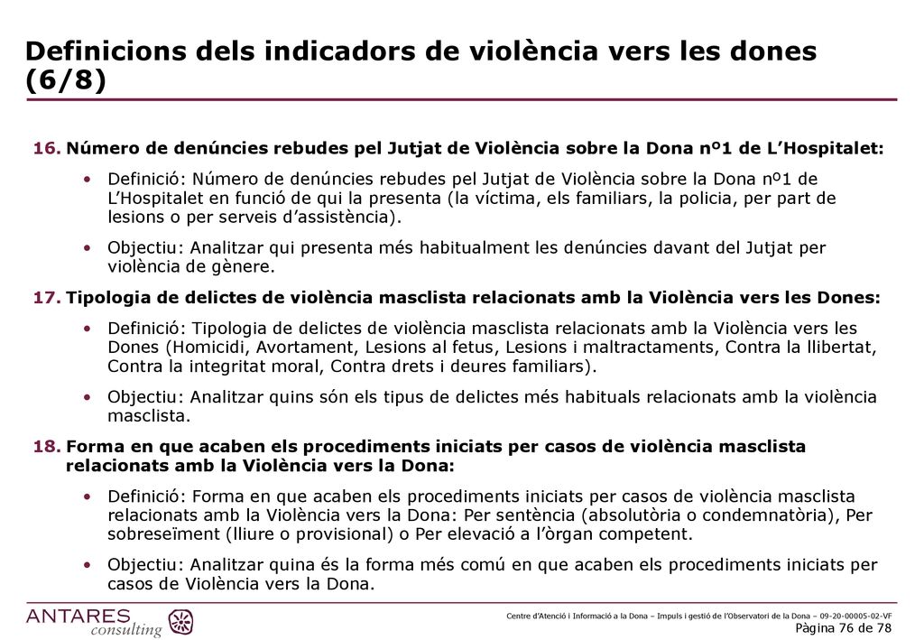 Definicions dels indicadors de violència vers les dones (6/8)