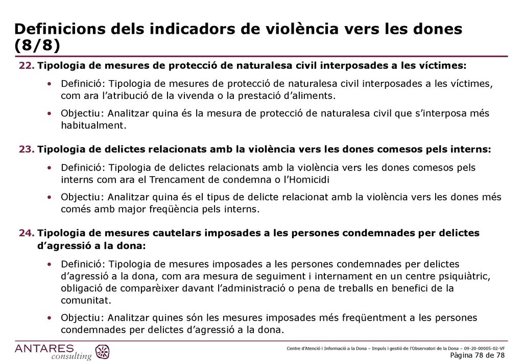 Definicions dels indicadors de violència vers les dones (8/8)