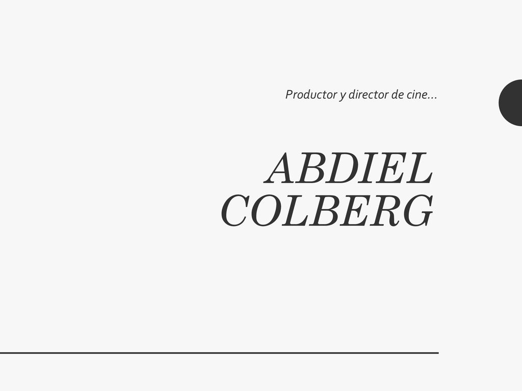 Productor y director de cine…