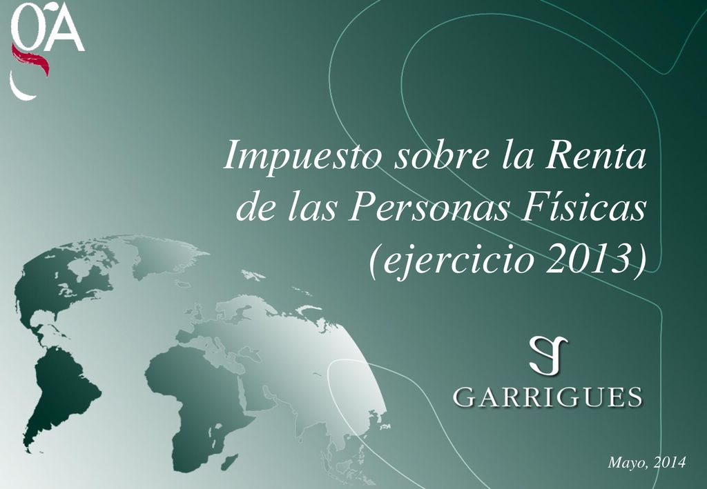 Impuesto sobre la Renta de las Personas Físicas (ejercicio 2013)