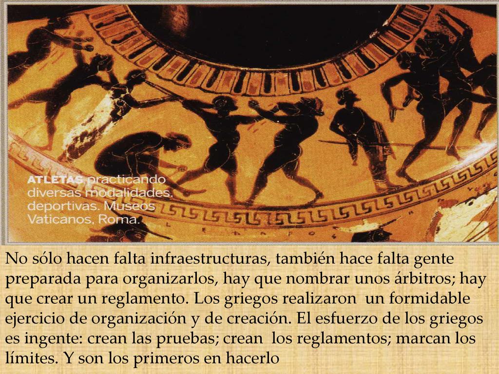 No sólo hacen falta infraestructuras, también hace falta gente preparada para organizarlos, hay que nombrar unos árbitros; hay que crear un reglamento.