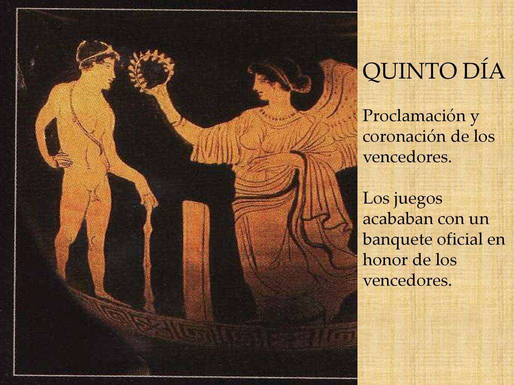 QUINTO DÍA Proclamación y coronación de los vencedores.