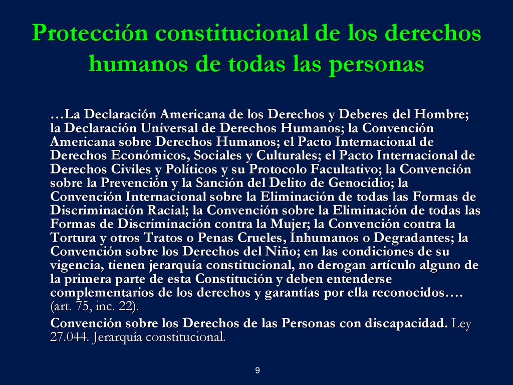 Protección constitucional de los derechos humanos de todas las personas