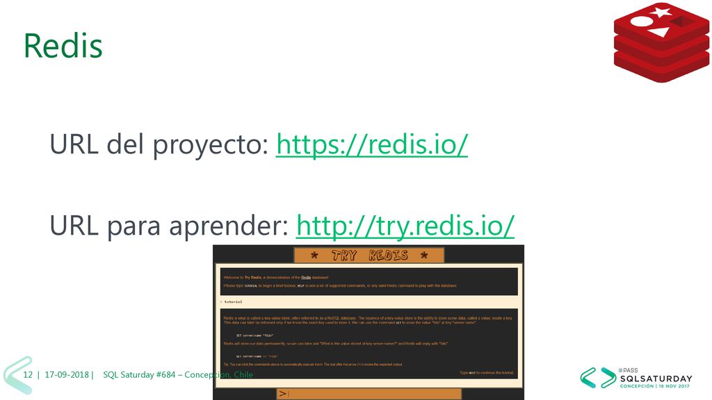 Redis URL del proyecto:   URL para aprender:   12 | |