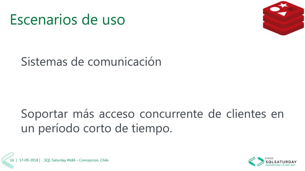 Escenarios de uso Sistemas de comunicación Soportar más acceso concurrente de clientes en un período corto de tiempo.