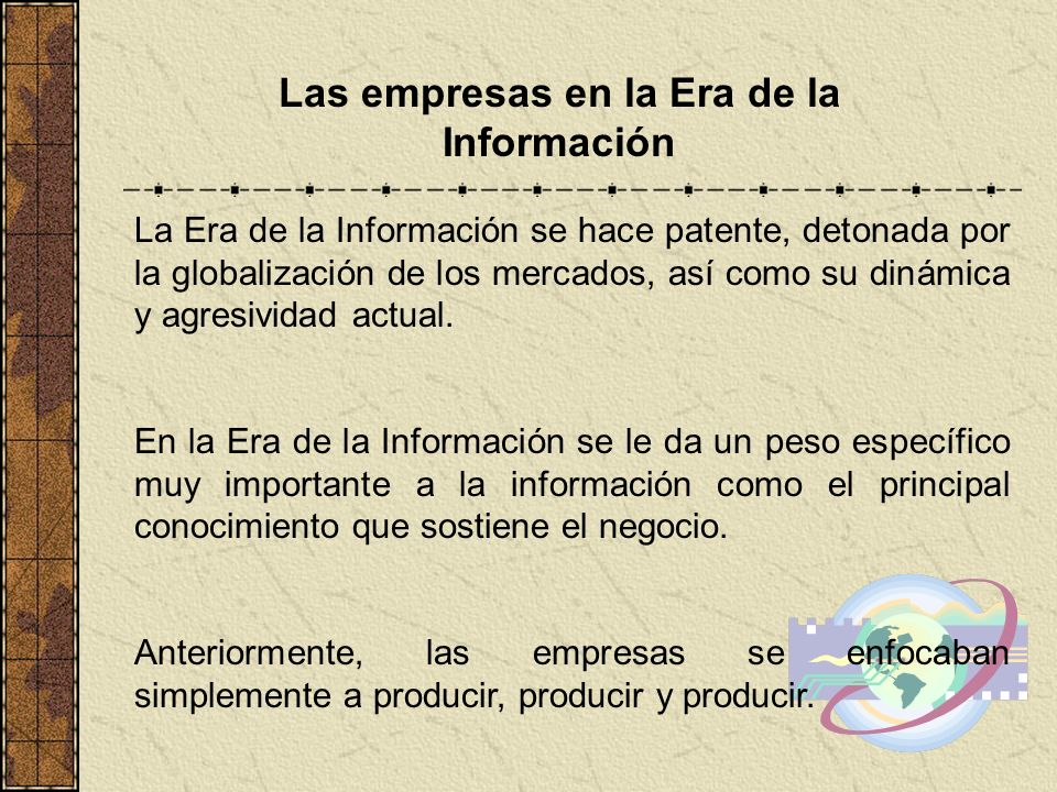 Las empresas en la Era de la Información