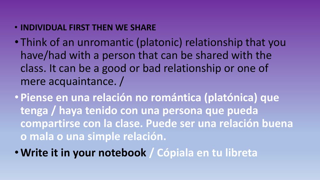 Write it in your notebook / Cópiala en tu libreta