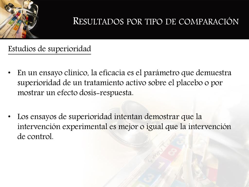 Resultados por tipo de comparación