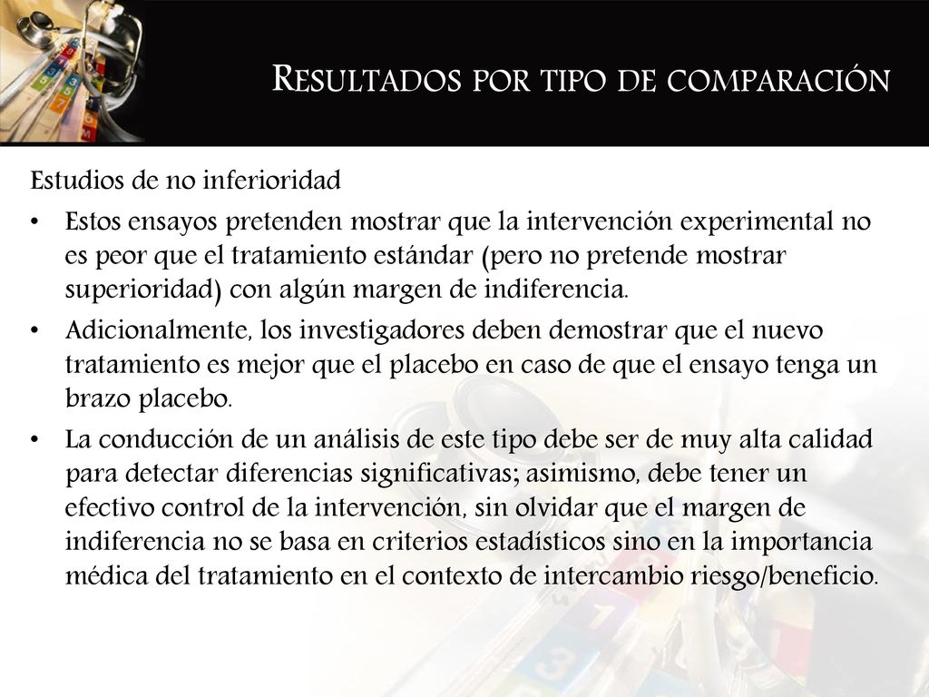 Resultados por tipo de comparación