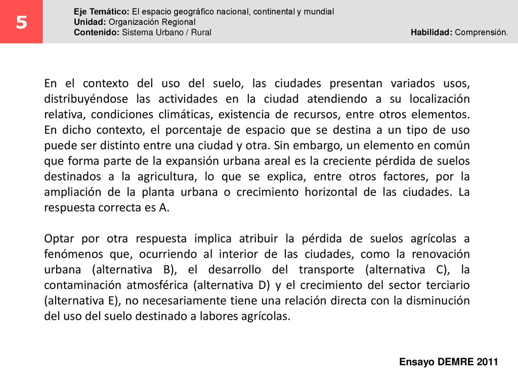 5 Eje Temático: El espacio geográfico nacional, continental y mundial. Unidad: Organización Regional.