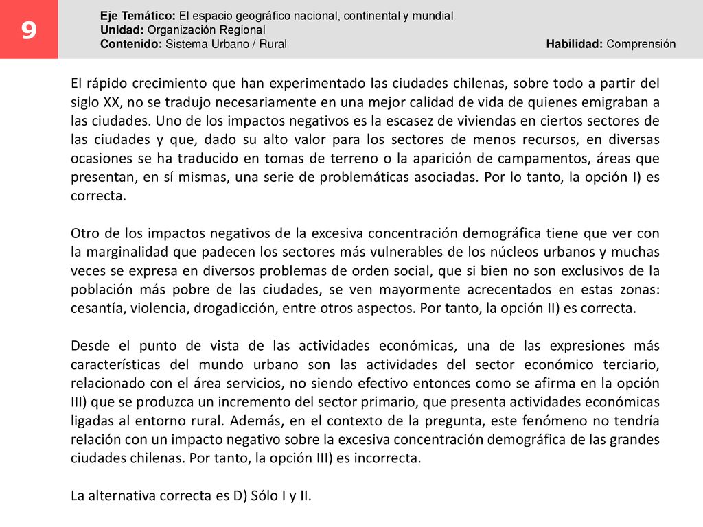 9 Eje Temático: El espacio geográfico nacional, continental y mundial. Unidad: Organización Regional.
