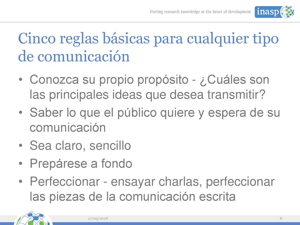 Cinco reglas básicas para cualquier tipo de comunicación