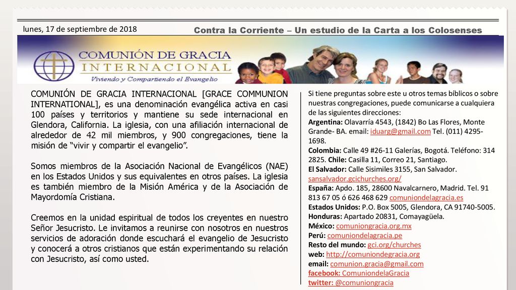 Contra la Corriente – Un estudio de la Carta a los Colosenses