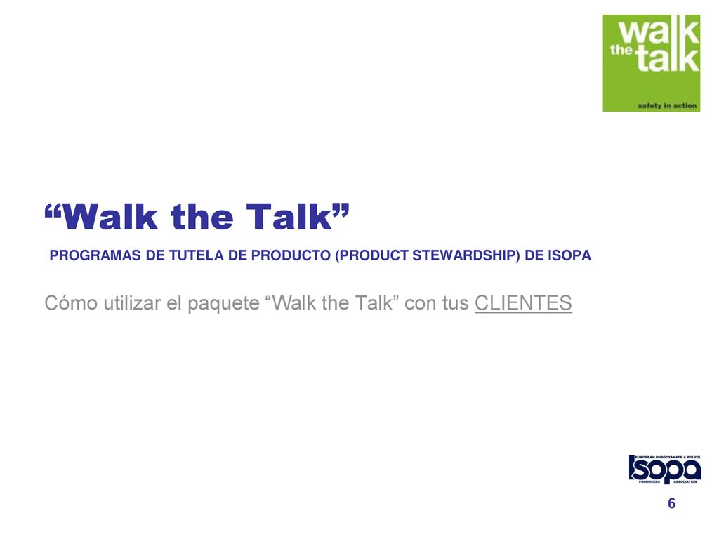 PROGRAMAS DE TUTELA DE PRODUCTO (PRODUCT STEWARDSHIP) DE ISOPA