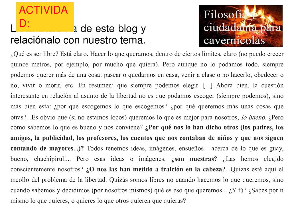 Lee la entrada de este blog y relaciónalo con nuestro tema.
