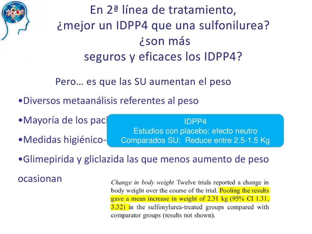 En 2ª línea de tratamiento, ¿mejor un IDPP4 que una sulfonilurea