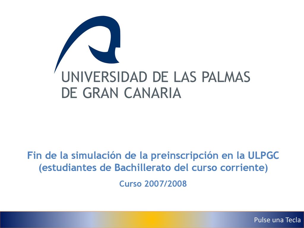 Fin de la simulación de la preinscripción en la ULPGC (estudiantes de Bachillerato del curso corriente)
