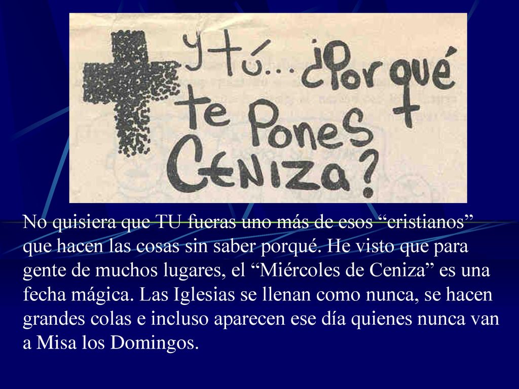 No quisiera que TU fueras uno más de esos cristianos que hacen las cosas sin saber porqué.