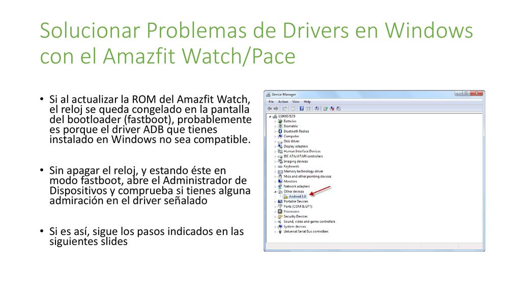 Solucionar Problemas de Drivers en Windows con el Amazfit Watch/Pace