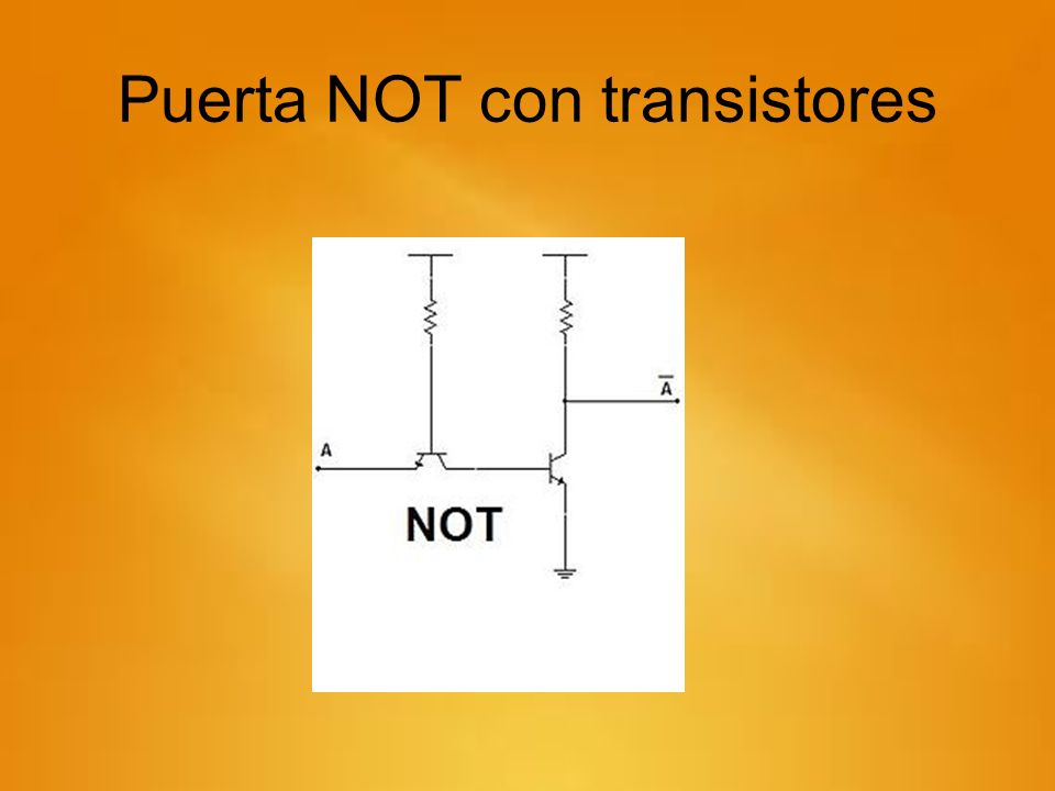 Puerta NOT con transistores