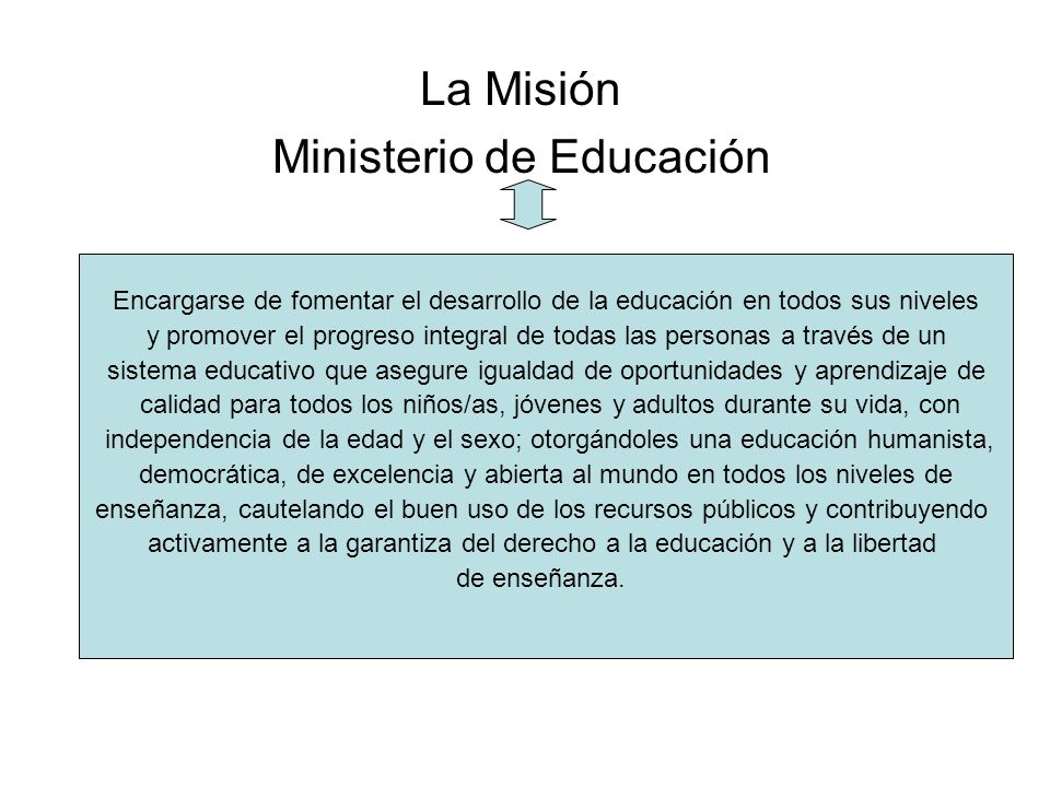 La Misión Ministerio de Educación