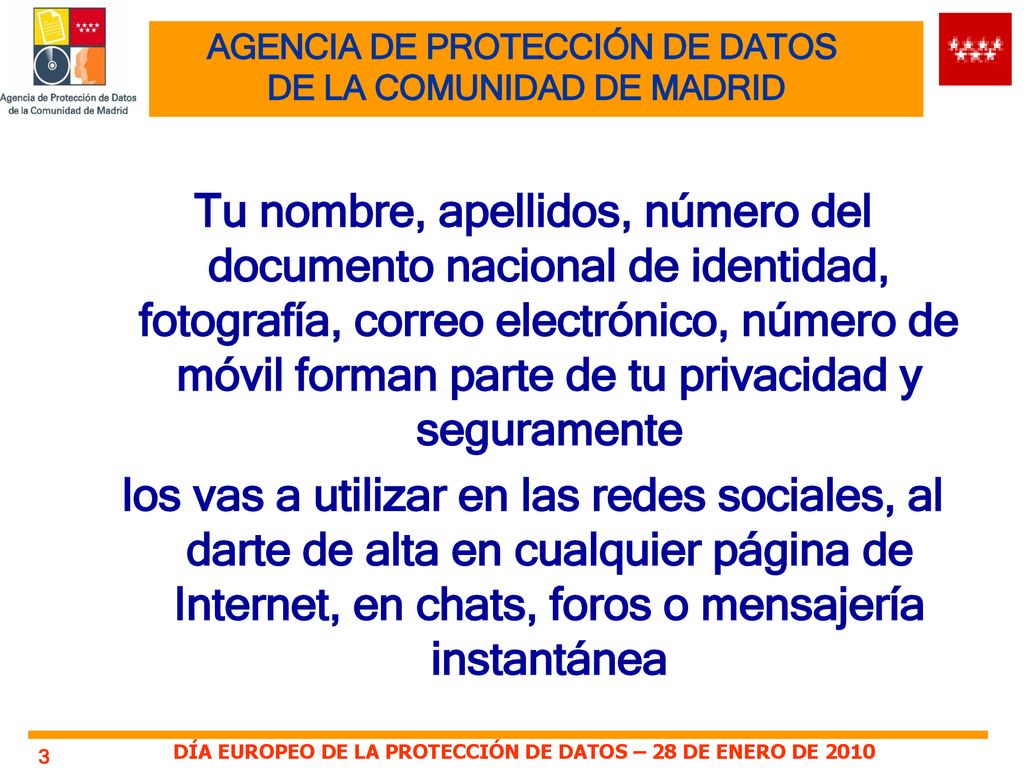 AGENCIA DE PROTECCIÓN DE DATOS DE LA COMUNIDAD DE MADRID