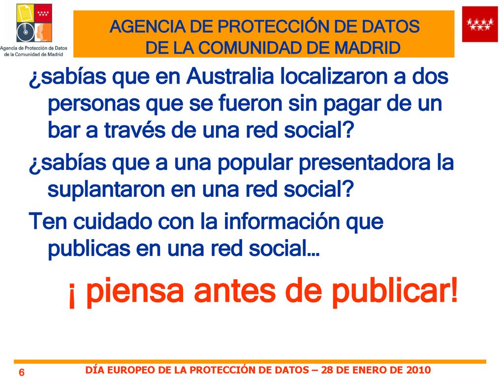 AGENCIA DE PROTECCIÓN DE DATOS DE LA COMUNIDAD DE MADRID