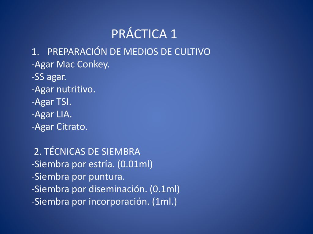 PRÁCTICA 1 PREPARACIÓN DE MEDIOS DE CULTIVO -Agar Mac Conkey.