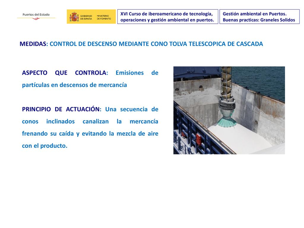 XVI Curso de iberoamericano de tecnología, operaciones y gestión ambiental en puertos.