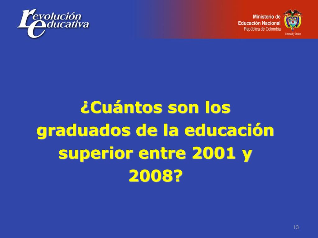 ¿Cuántos son los graduados de la educación superior entre 2001 y 2008