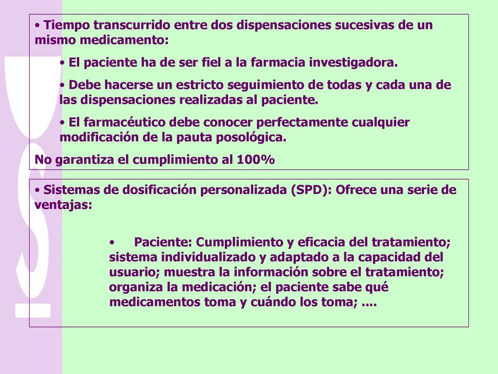 Tiempo transcurrido entre dos dispensaciones sucesivas de un mismo medicamento: