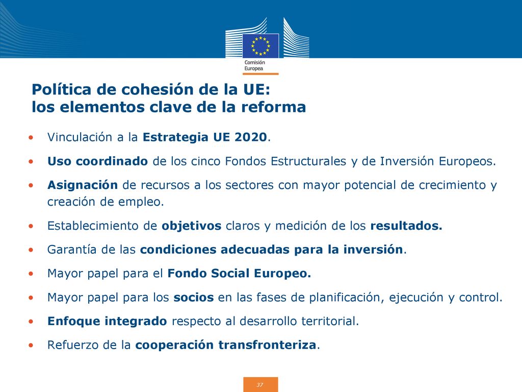 Política de cohesión de la UE: los elementos clave de la reforma