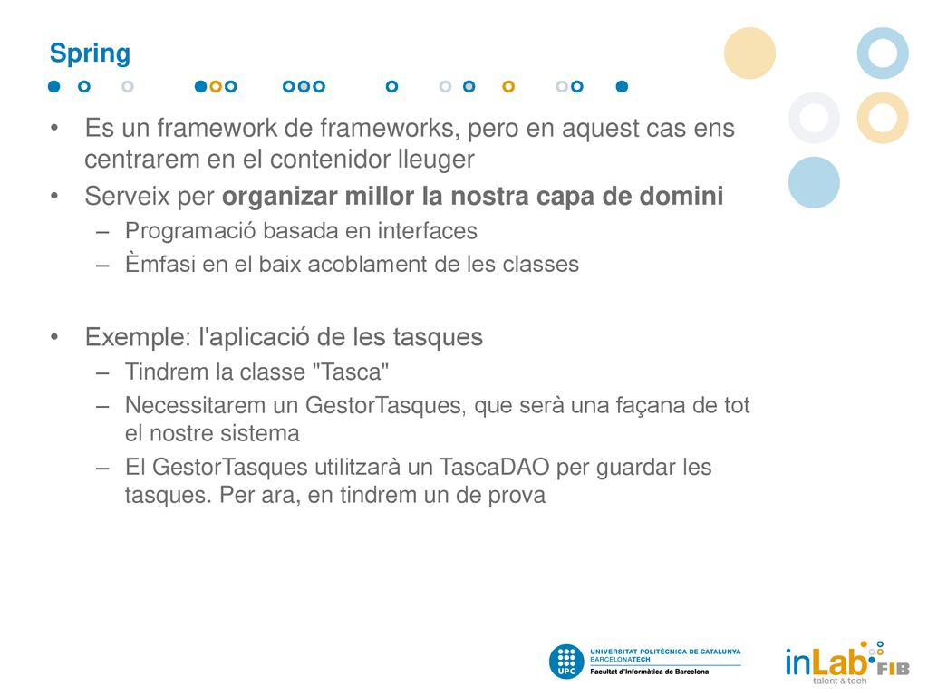 Serveix per organizar millor la nostra capa de domini