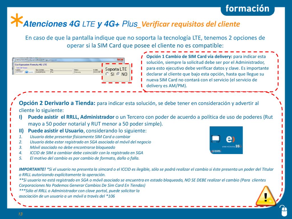 Atenciones 4G LTE y 4G+ Plus_Verificar requisitos del cliente