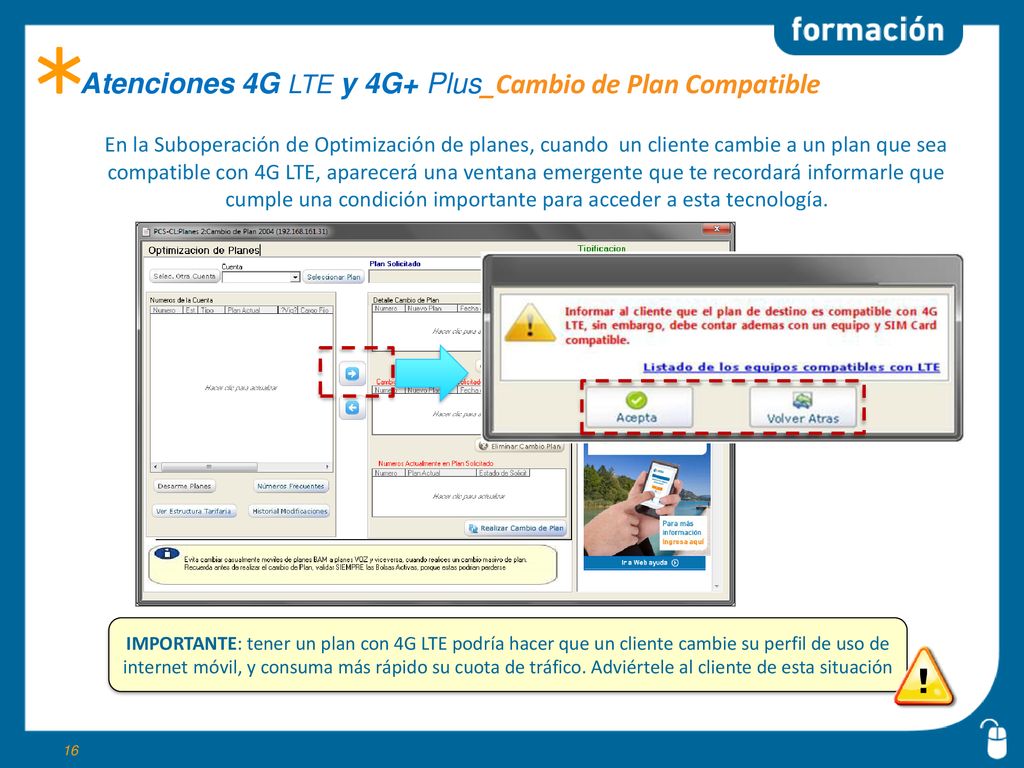 Atenciones 4G LTE y 4G+ Plus_Cambio de Plan Compatible