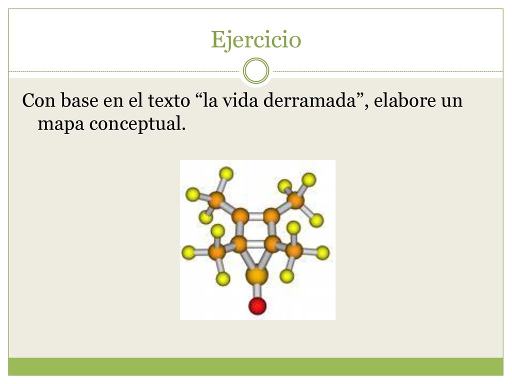 Ejercicio Con base en el texto la vida derramada , elabore un mapa conceptual.