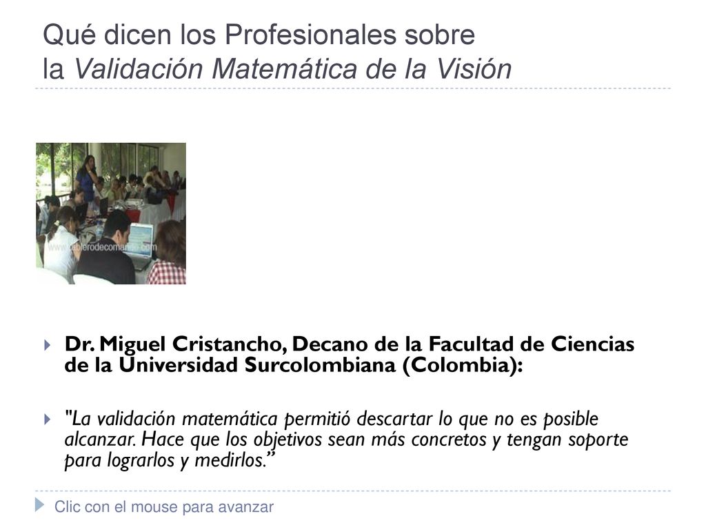 Qué dicen los Profesionales sobre la Validación Matemática de la Visión