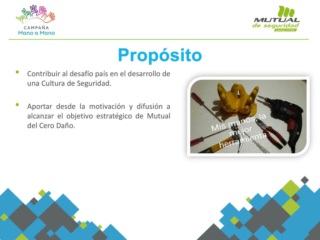 Propósito Contribuir al desafío país en el desarrollo de una Cultura de Seguridad.