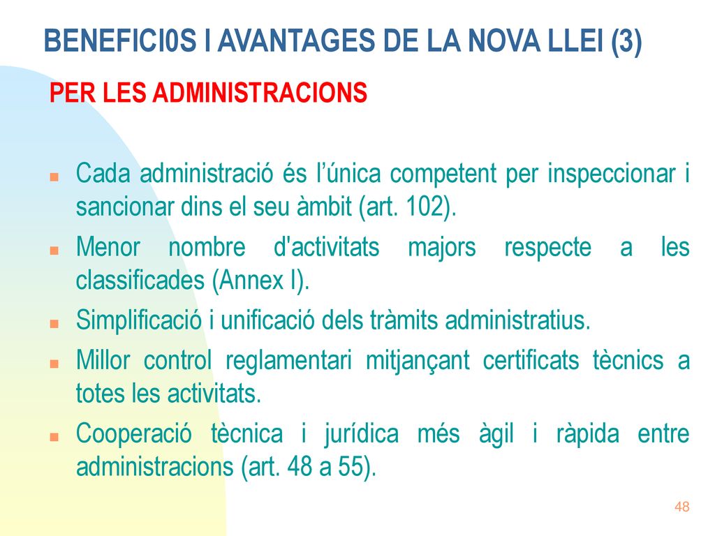 BENEFICI0S I AVANTAGES DE LA NOVA LLEI (3)