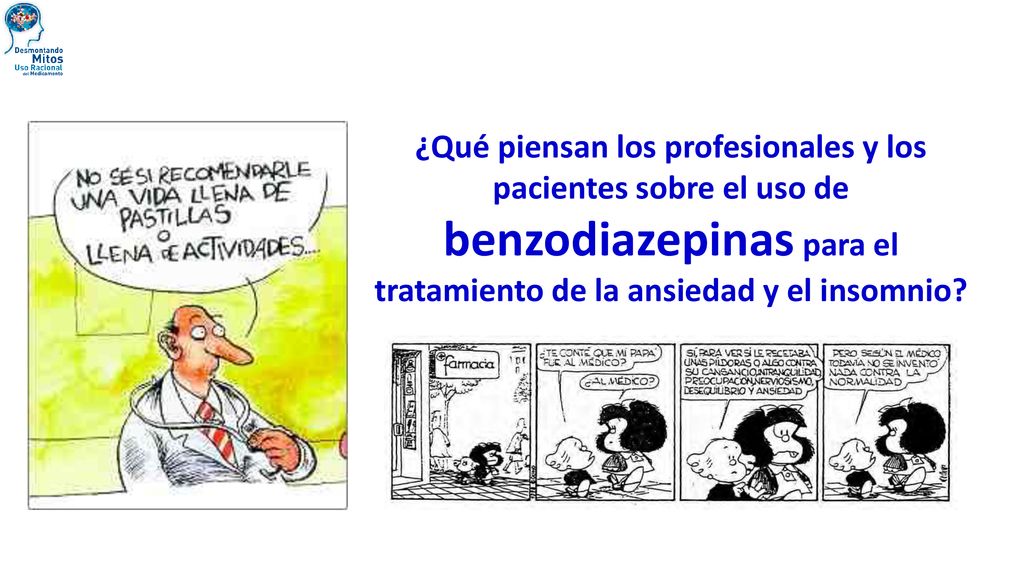 ¿Qué piensan los profesionales y los pacientes sobre el uso de benzodiazepinas para el tratamiento de la ansiedad y el insomnio