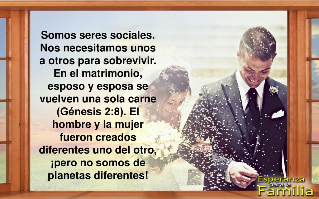 Somos seres sociales. Nos necesitamos unos a otros para sobrevivir