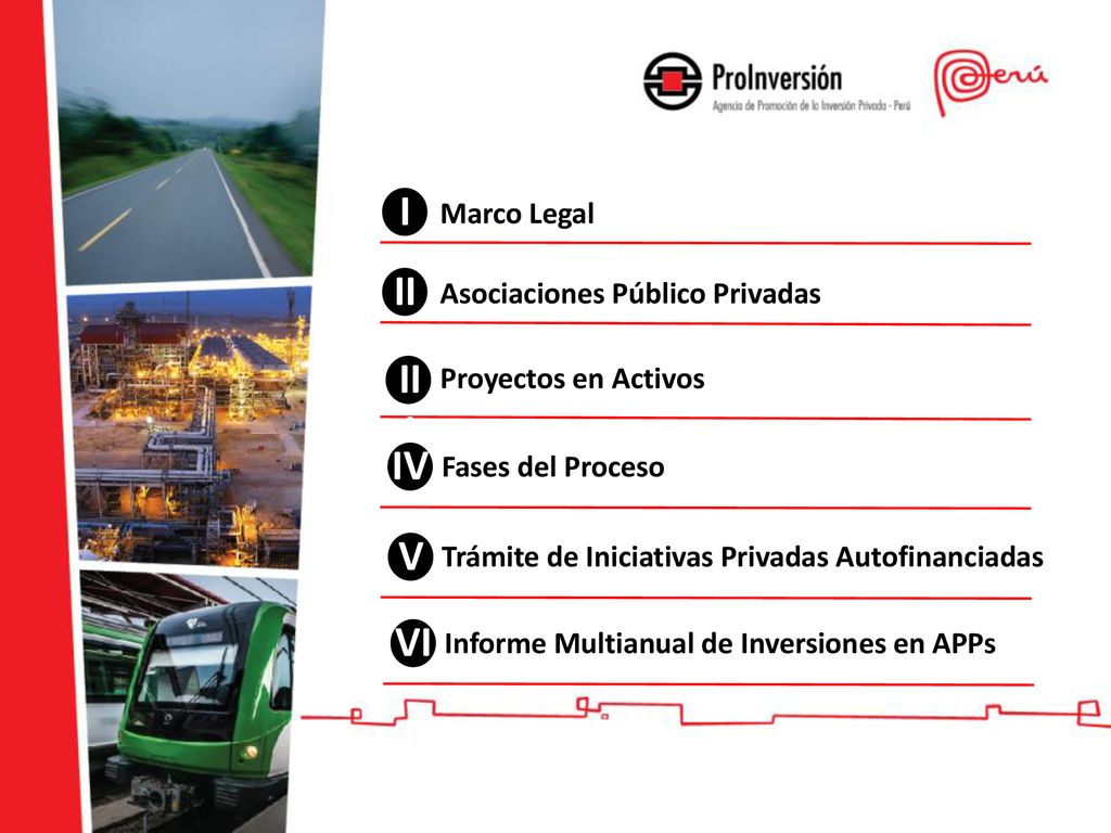 I II III IV V VI Marco Legal Asociaciones Público Privadas