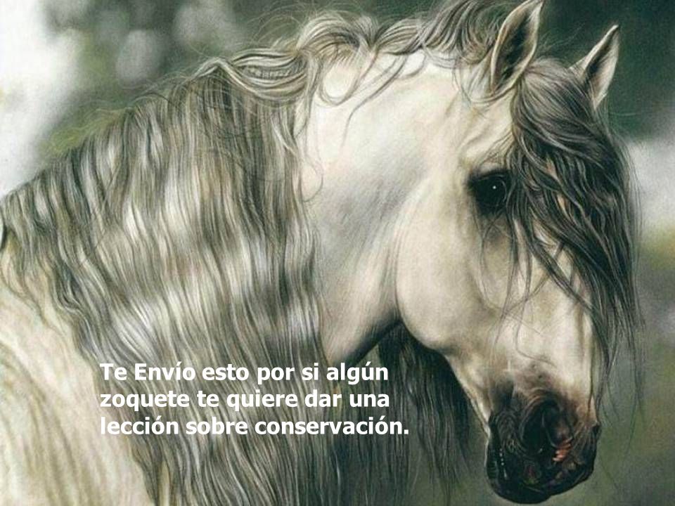 Te Envío esto por si algún zoquete te quiere dar una lección sobre conservación.
